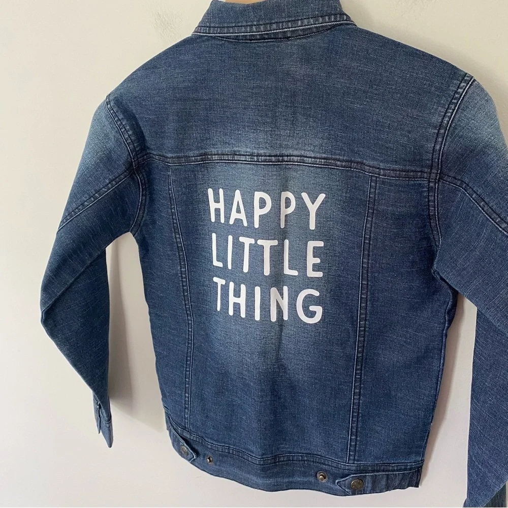 NWT The Wishing Elephant Kids Denim Shacket Gender Neutral size Youth Medium 7/8